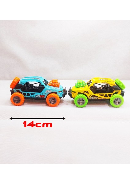2'li Set 4x4 Metal Çarpışan Suv Oyuncak Araba | Ses ve Işık Efektleri | Çek-Bırak modelleri