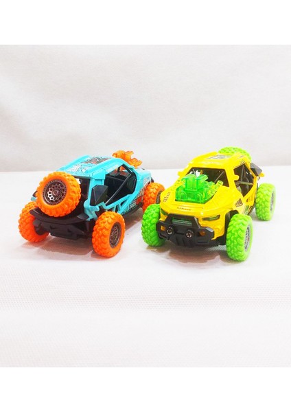 2'li Set 4x4 Metal Çarpışan Suv Oyuncak Araba | Ses ve Işık Efektleri | Çek-Bırak fırsatları