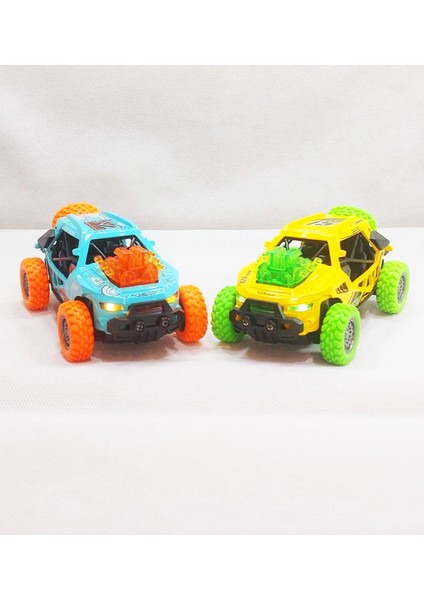 2'li Set 4x4 Metal Çarpışan Suv Oyuncak Araba | Ses ve Işık Efektleri | Çek-Bırak indirimleri