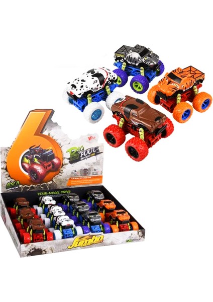 Mega Monster Trucks | 4x4 Köpek Tasarımlı | Die-Cast Oyuncak Off-Road