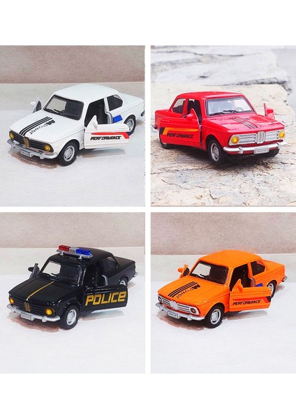 Bmw 2002 Metal Model Araba 4lü Set | 1:36 Çek Bırak Oyuncak Araba