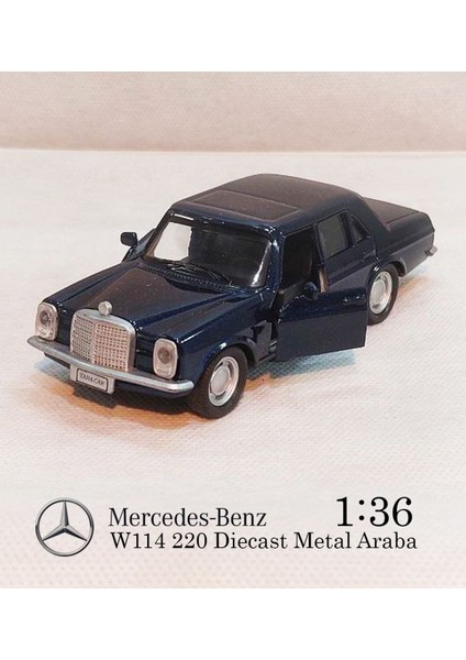 Benz W114 | 4'lü Çek Bırak Metal Araba Seti | Diecast 1:36 Çek Bırak Model Araba