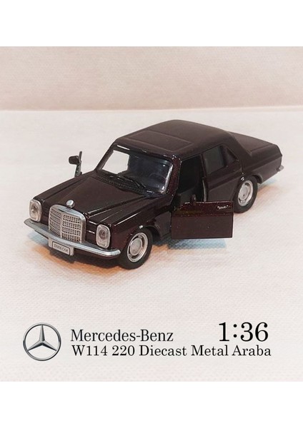 Benz W114 | 4'lü Çek Bırak Metal Araba Seti | Diecast 1:36 Çek Bırak Model Araba