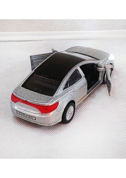 Hyundai Azera Demir Oyuncak Araba | Çek Bırak | 12CM - Gümüş indirimleri