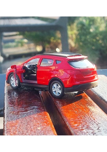 Hyundai Suv Metal Tucson IX35 | Çek-Bırak | 12CM Kırmızı | Oyuncak Araba