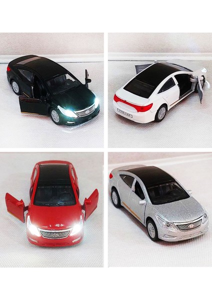 4 Adet Hyundai Azera Demir Oyuncak Araba | Sesli-Işıklı - Çek Bırak | 12CM | 4 Renk