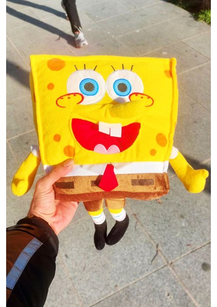Sünger Bob Peluş Uyku Arkadaşı Hediyelik Oyuncak | Kaliteli Organic Kumaş 40CM