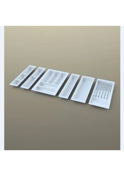 Çekmece içi kaşıklık ve Bıçaklık Beyaz, 94x48 Yandan ve Boydan 4,5 cm kesilebilir