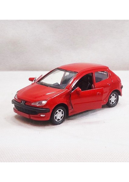 Peugeot 206 Model Araba Seti 4 Renk | 1:36 Çek Bırak Metal Oyuncak Araba fırsatları