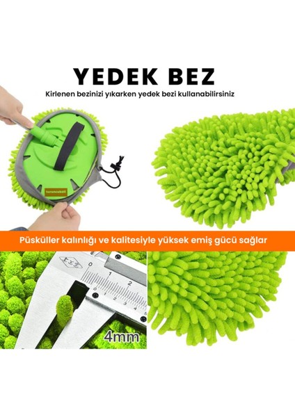 Duvar Silme Mopu / Tavan Yüzey Silme Paspası/ Şönil Mikrofiber Mop Sprey Üçgen indirimleri