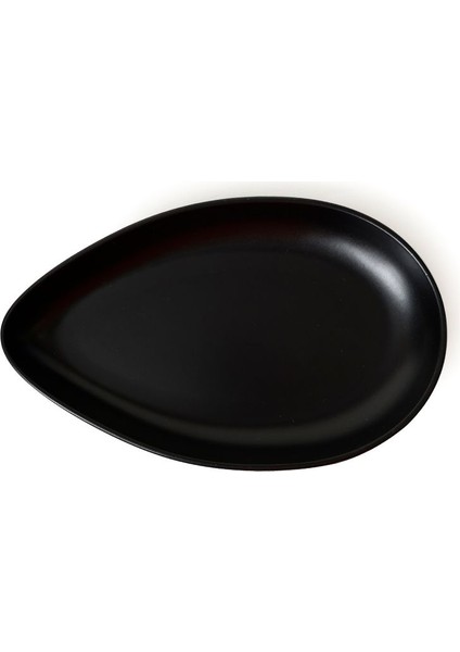 Mat Siyah Serenity Kayık Tabak 24 cm 2 Adet 956