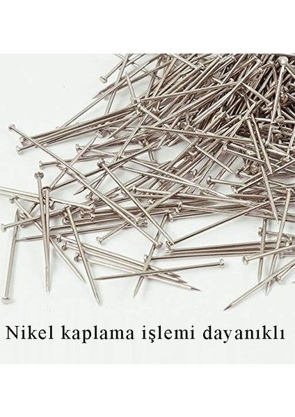 Toplu Iğne 20 gr 28 mm 1 Paket Yaklaşık 150 Adet Nikel Kaplı Toplu Iğne Düğün Nişan Takı Iğnesi Okul Ofis Büro