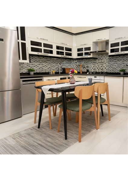 Opus Natural Ahşap 6'lı Mutfak Salon Yemek Odası Sandalyesi modelleri