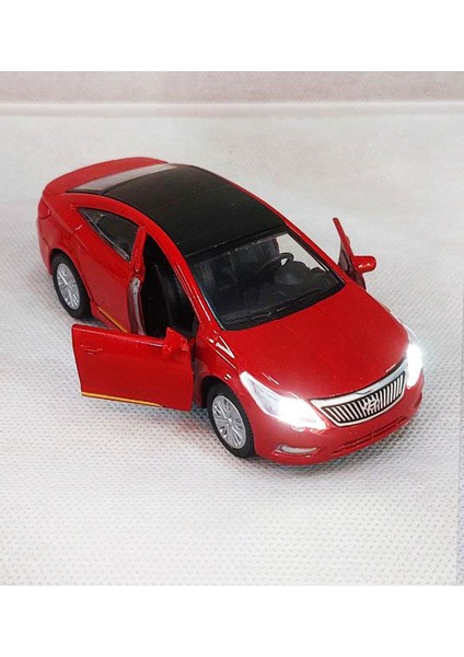 Metal Hyundai Genesis Araba - 2 Açılan Kapılı - 12CM - Sesli ve Işıklı - Kırmızı