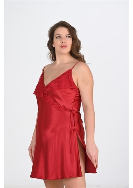 Aria's Closet Büyük Beden Bordo Gecelik 2107 fiyatları