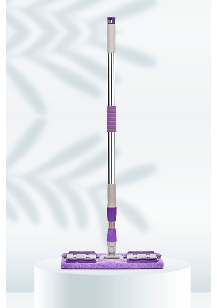 ( 1 Adet Yedek Bez Hediyeli ) Yer Mopu Fayans Duvar Yüzey Temizlik Mikrofiber Mandallı Mop