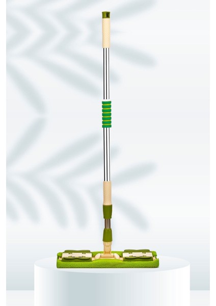 ( 1 Adet Yedek Bez Hediyeli ) Yer Mopu Fayans Duvar Yüzey Temizlik Mikrofiber Mandallı Mop