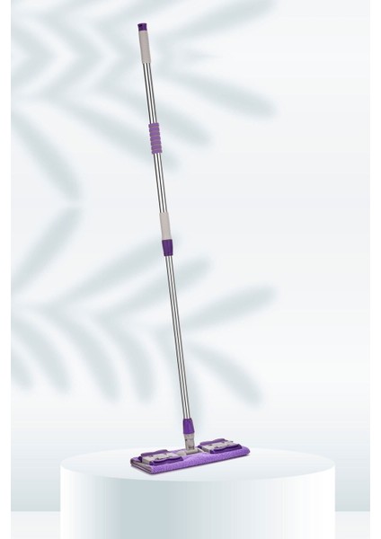 ( 1 Adet Yedek Bez Hediyeli ) Yer Mopu Fayans Duvar Yüzey Temizlik Mikrofiber Mandallı Mop