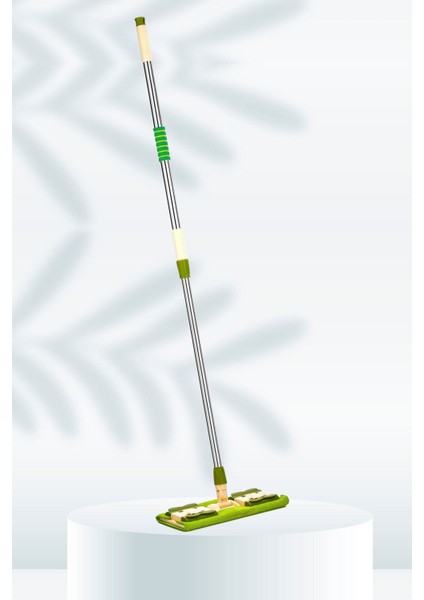 ( 1 Adet Yedek Bez Hediyeli ) Yer Mopu Fayans Duvar Yüzey Temizlik Mikrofiber Mandallı Mop