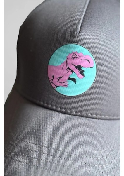 Soury Dino Dinozor Desenli Koyu Gri Pamuk Cap Şapka fırsatları