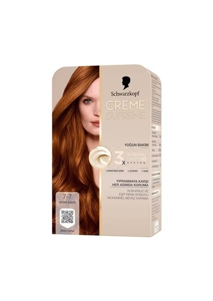 Creme Supreme Saç Boyası Sıcak Bakır 7-7