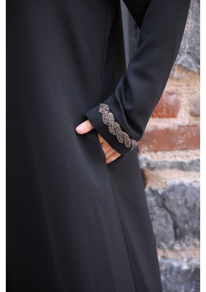 Anne Mac Taşlı Saç Örgülü Ferace fırsatları