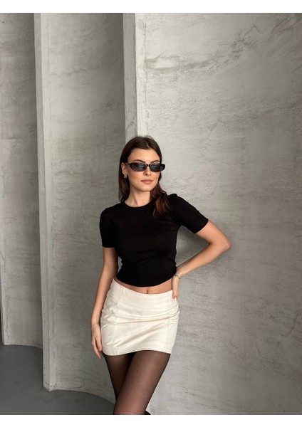 Slim Fit Crop Body Tişört