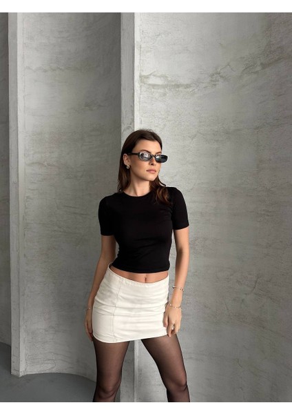 Slim Fit Crop Body Tişört
