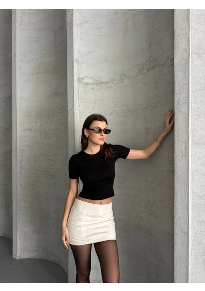Slim Fit Crop Body Tişört
