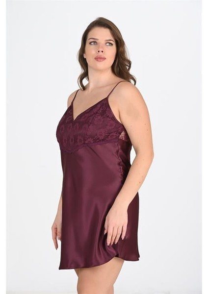 Aria's Closet Büyük Beden Mürdüm Gecelik 2108 fiyatları