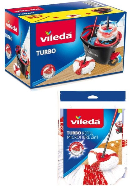 Turbo 2in1 Pedallı Temizlik Seti Mikrofiber 2in1 Yedek Paspas