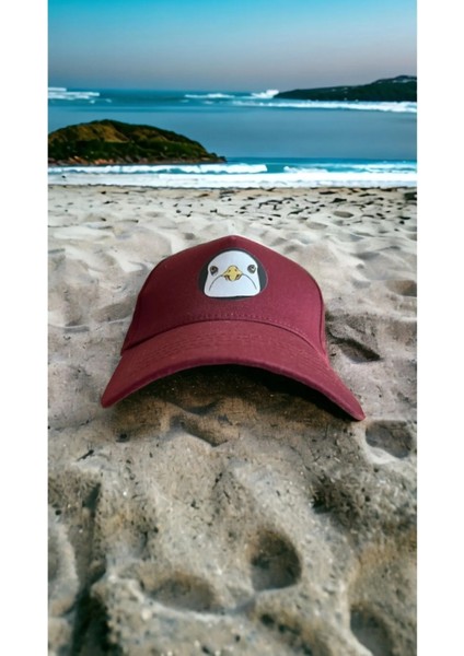 Birdie Martı Desenli Pamuk Bordo Şapka fiyatları