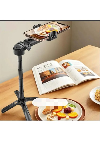 P15 Mini Selfie Çubuğu Tripod Bluetooth Uzaktan Kumandalı 360' Dönebilen Çok Amaçlı Tripod