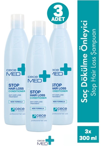 Stop Hair Loss Shampoo 300 ml 3 Adet