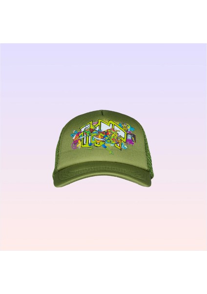 Nickelodeon Ninja Kaplumbağalar Figürlü Yeşil Dad Hat Şapka