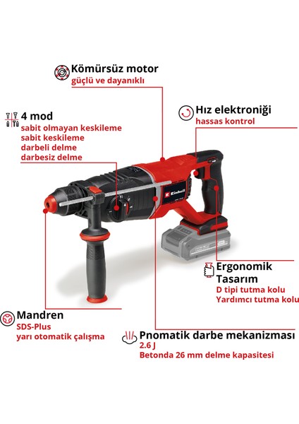 TP-HD 18/26 D Li BL - Solo, Kömürsüz Akülü Kırıcı Delici (Akü ve şarj cihazı dahil değildir) - 4514270 fiyatları