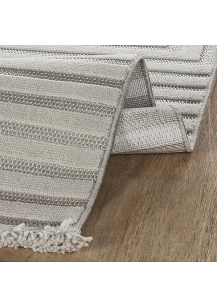 İskandinav Rune Gray 160x230 Cm Salon Mutfak Halısı Yolluk Kilim