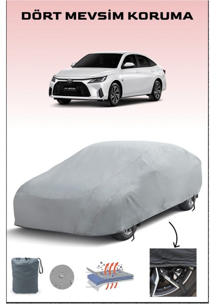 Toyota Yaris Atıv ile Uyumlu Oto Branda, Araba Brandası, Su ve Güneş Geçirmez Araba Çadırı