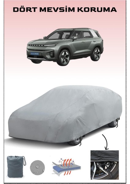 KG MOBİLİTY TORRES ile Uyumlu Oto Branda, Araba Brandası, Su ve Güneş Geçirmez Araba Çadırı