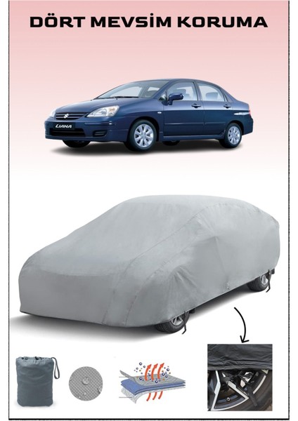 Suzuki Liana Sedan 1 ile Uyumlu Oto Branda, Araba Brandası, Su ve Güneş Geçirmez Araba Çadırı