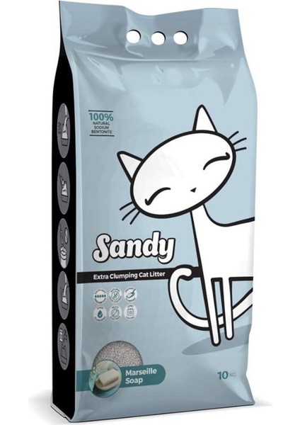 Marsilya Sabunu Ekstra Topaklanan Sodyum Bentonit Kedi Kumu 10 kg