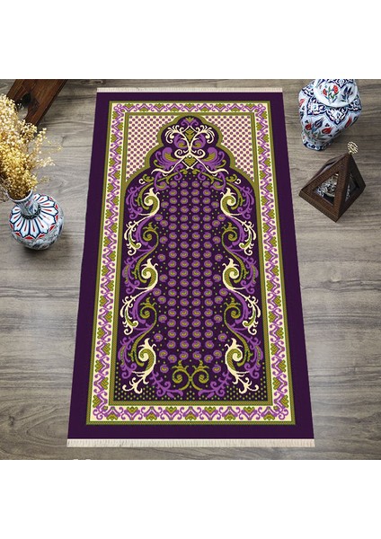 Dijital Baskılı, Yıkanabilir, Yumuşak Dokulu Çocuk ve Yetişkin Seccade S-DOT-S-004