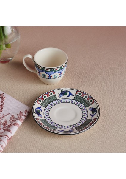Iznik Çini Kahve Fincanı ve Tabağı 90 ml