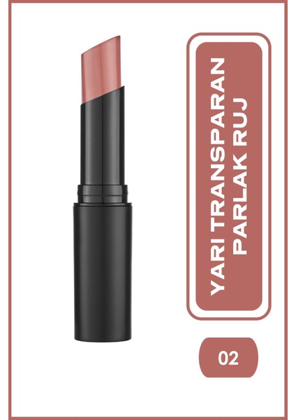 Sheer Shine Stylo Lipstick No: 02 Melon - Parlak Ruj - 8691190857028