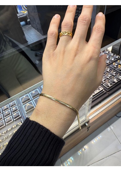 Balık Sırtı Altın Bileklik modelleri