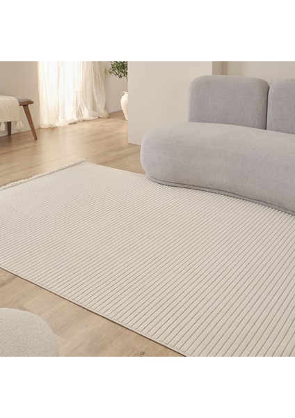 İskandinav Nora Beige 200x290 Cm Salon Mutfak Halısı Yolluk Kilim