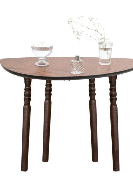 Koyu Meşe 41 cm Ahşap Sehpa / Mobilya Ayağı – 4 Adet (Bağlantı Aparatları ve Vidalar Dahil – Sehpa, Tv Ünitesi, Konsol Için)
