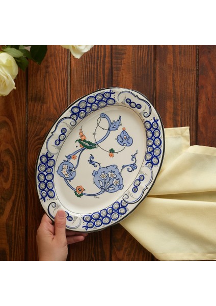 Iznik Hatai Kayık Tabak 30 cm