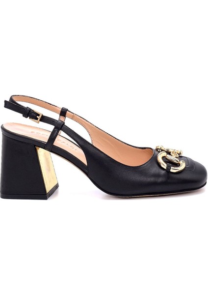 RAUL SİYAH HAKİKİ DERİ Kadın KALIN TOPUK fırsatları