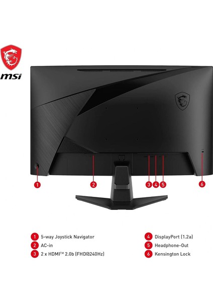 Yenilenmiş Msı 27" Mag 27C6X 1920X1080 (Fhd) 16:9 Curve 1500R Va 250HZ(OC) 1ms Adaptıve-Sync Gamıng Monıtor